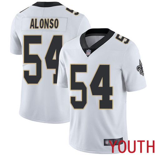 New Orleans Saints Limited White Youth Kiko Alonso Road Jersey NFL Football 54 Vapor Untouchable Jersey